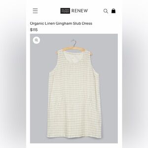 Organic Linen Gingham Slub Dress